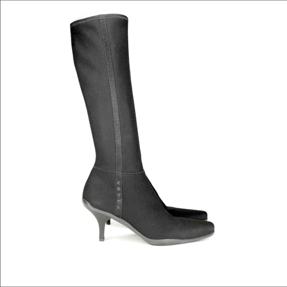 Authentic Prada Nylon Tall Boots